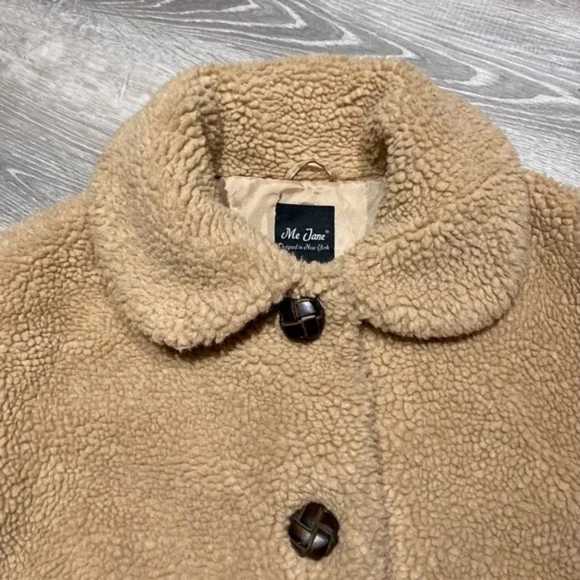 Me Jane - Sherpa Button Up Jacket - Women’s Coat - Picture 3 of 4